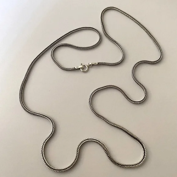 Unisex 925 silver 19.5” chain necklace